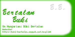 bertalan buki business card