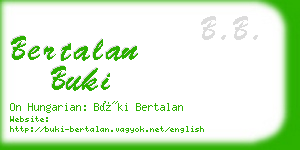 bertalan buki business card